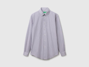 Camicia a righe in cotone