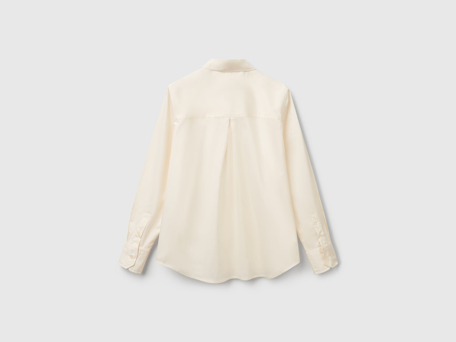 Camicia con colletto ricamato da donna bianco panna 2 | Benetton Outlet