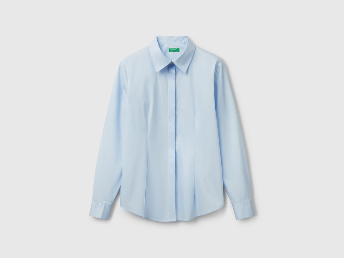 Camicia in misto cotone stretch