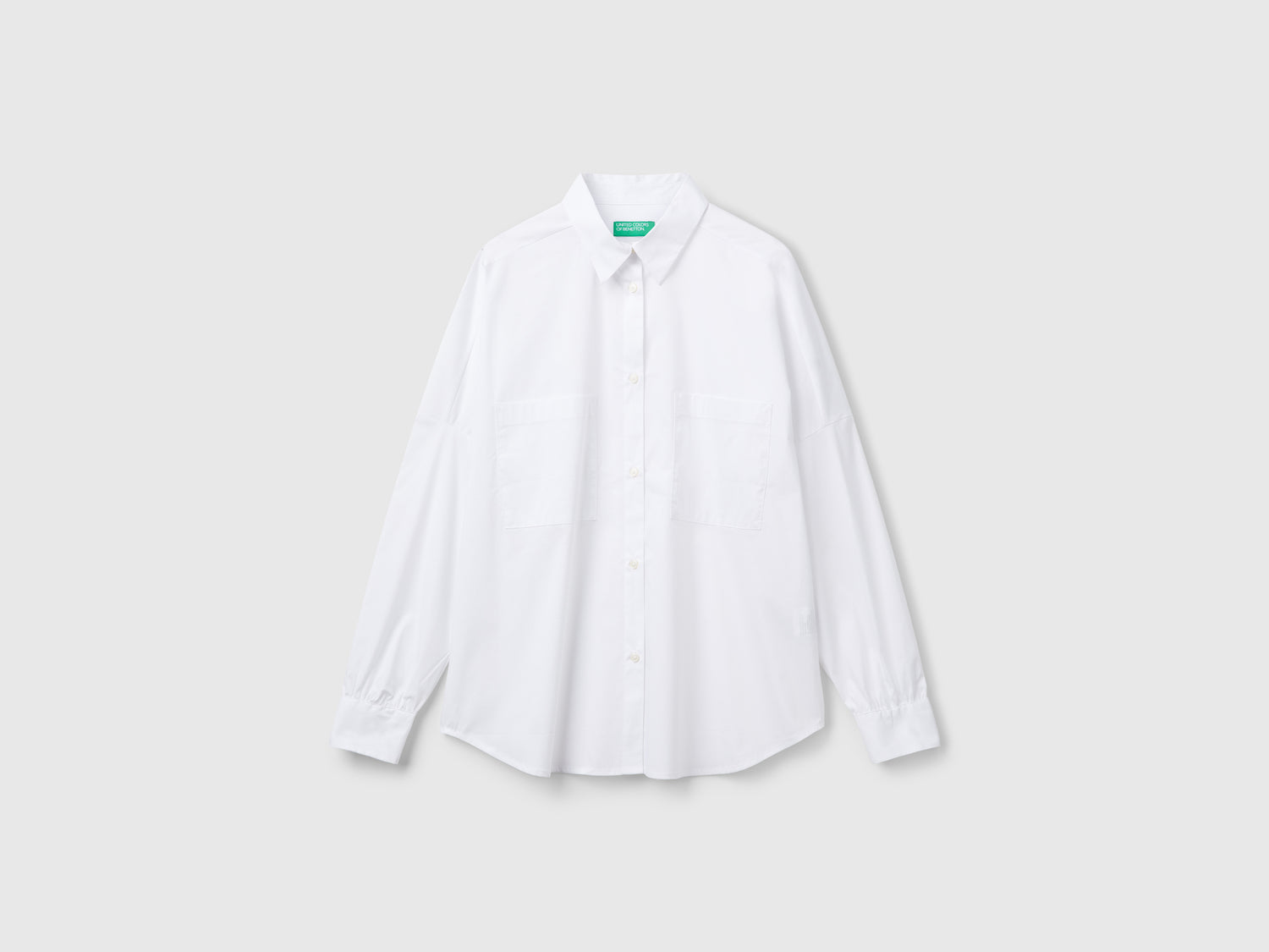 Camicia over fit da donna bianco | Benetton Outlet