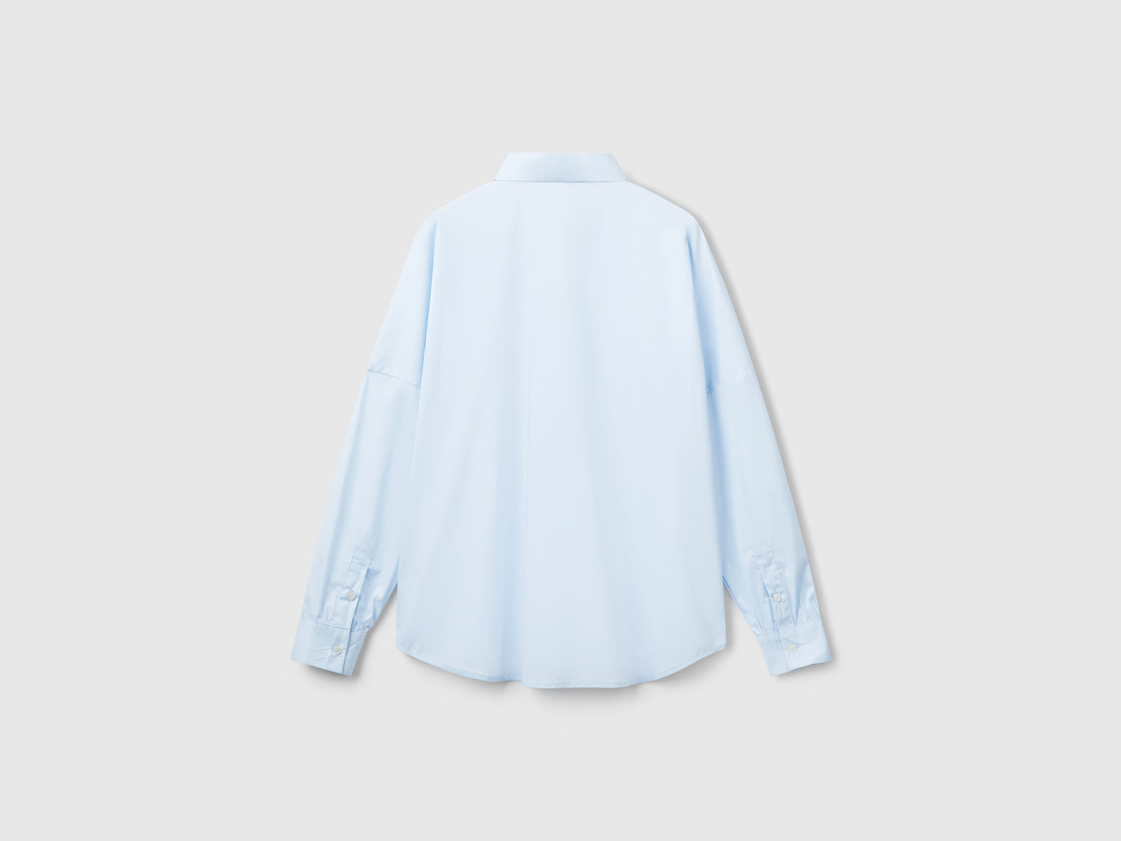 Camicia over fit da donna celeste 2 | Benetton Outlet