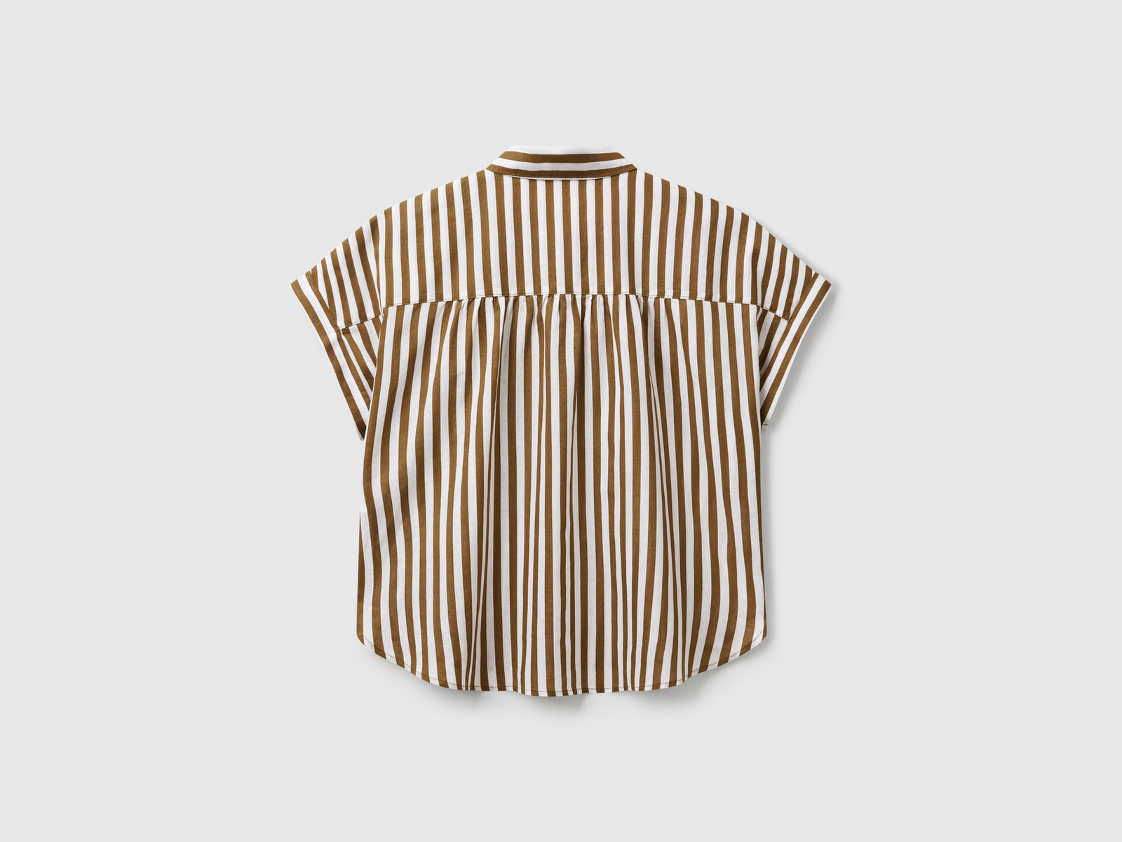 Camicia a righe comfort fit da donna marrone 2 | Benetton Outlet