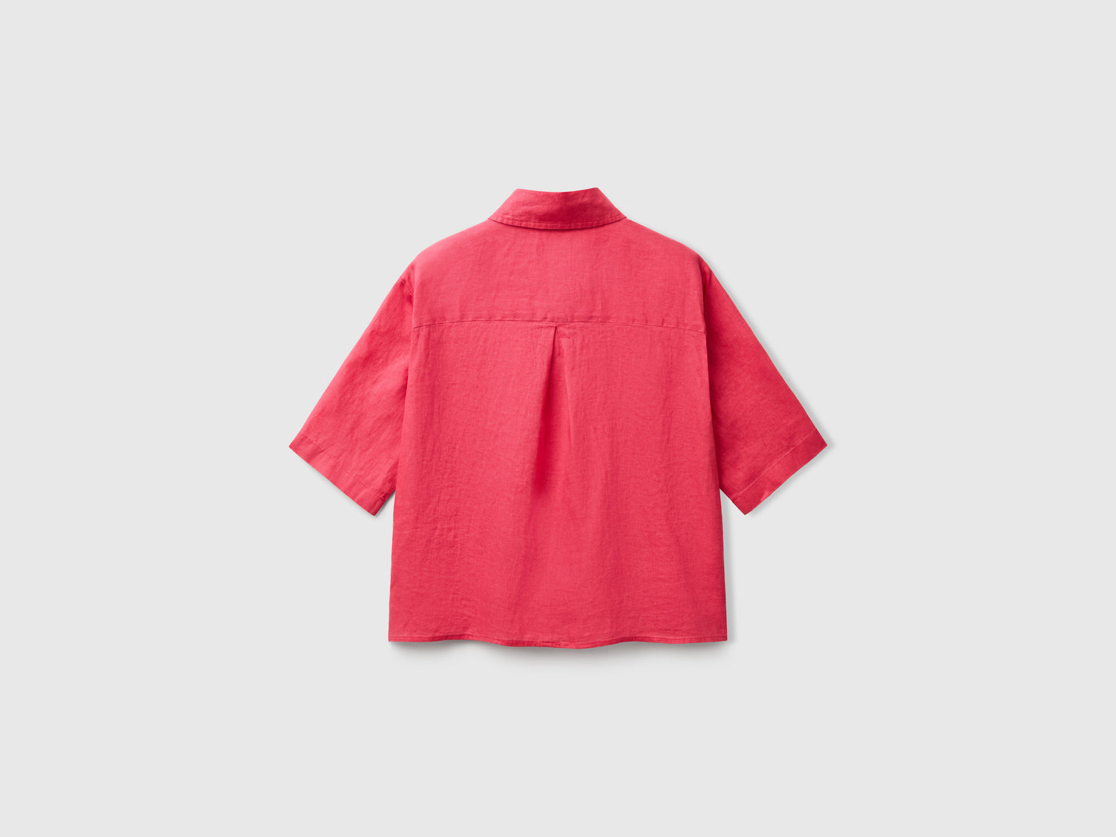Camicia corta in puro lino da donna fragola 2 | Benetton Outlet