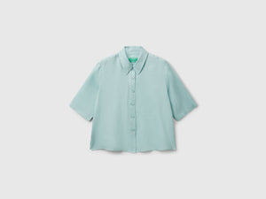Camicia corta in puro lino