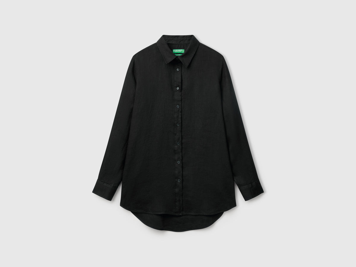 Camicia lunga in puro lino