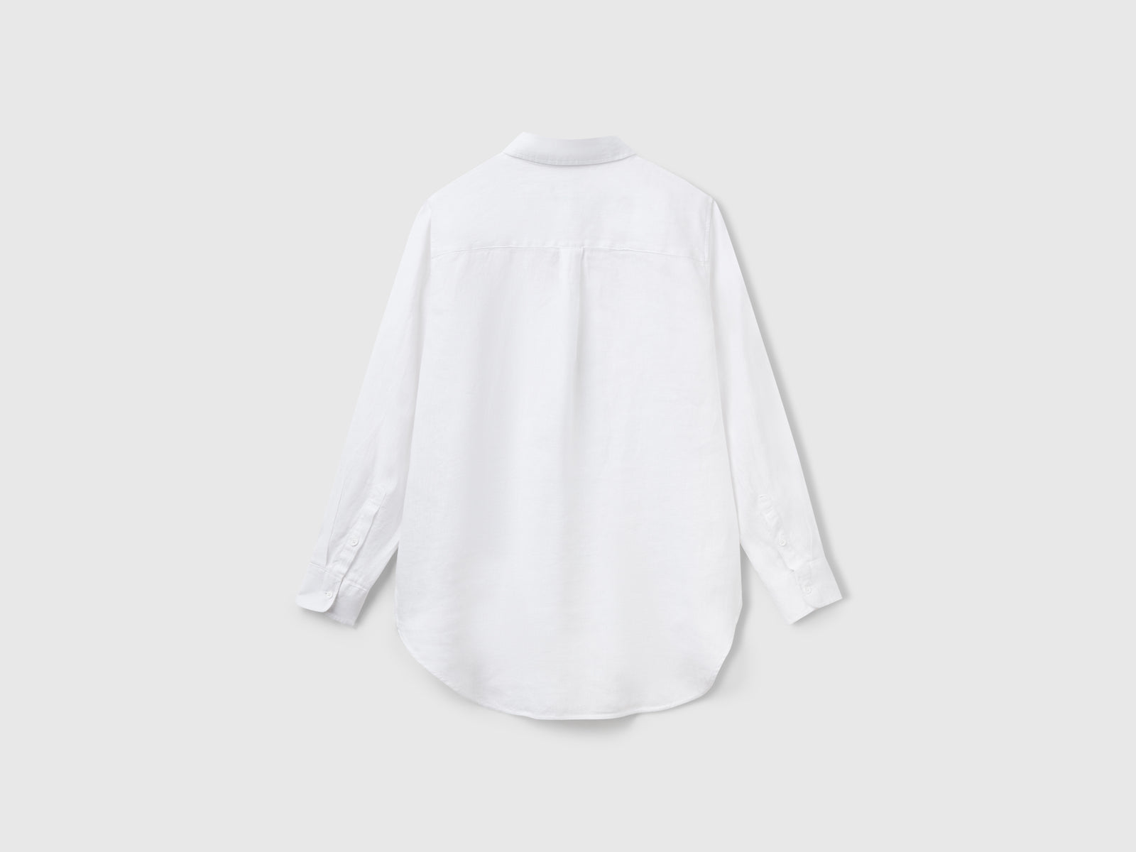 Camicia lunga in puro lino da donna bianco 2 | Benetton Outlet