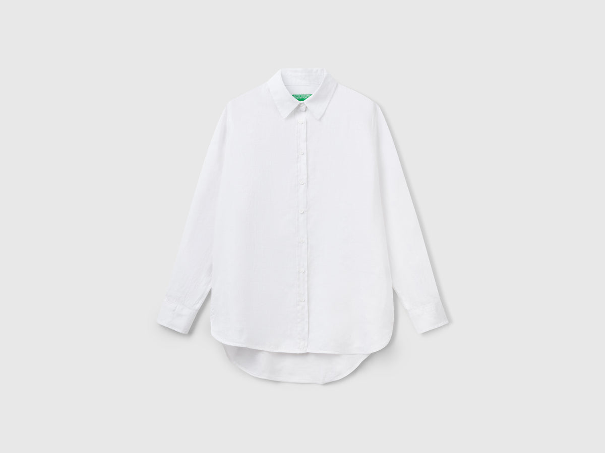 Camicia lunga in puro lino