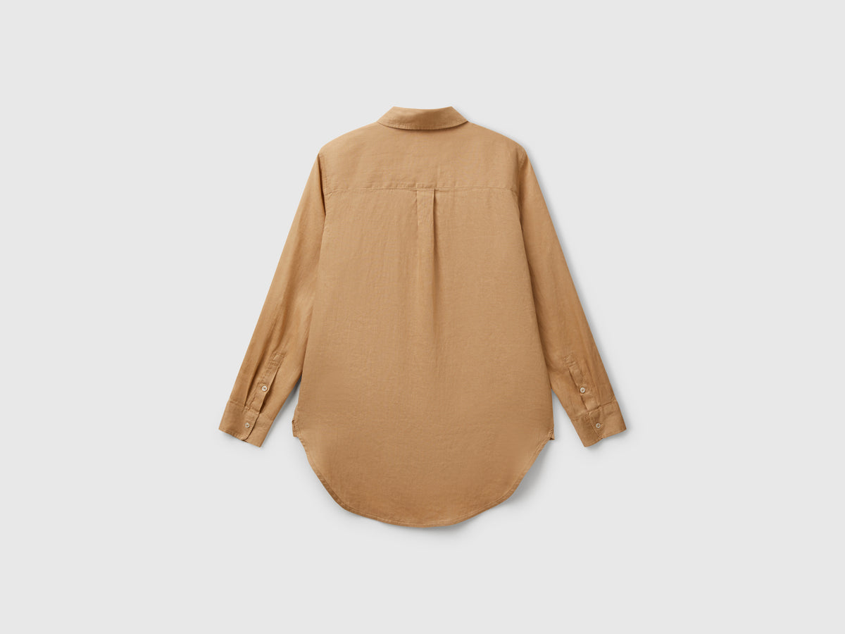 Camicia lunga in puro lino