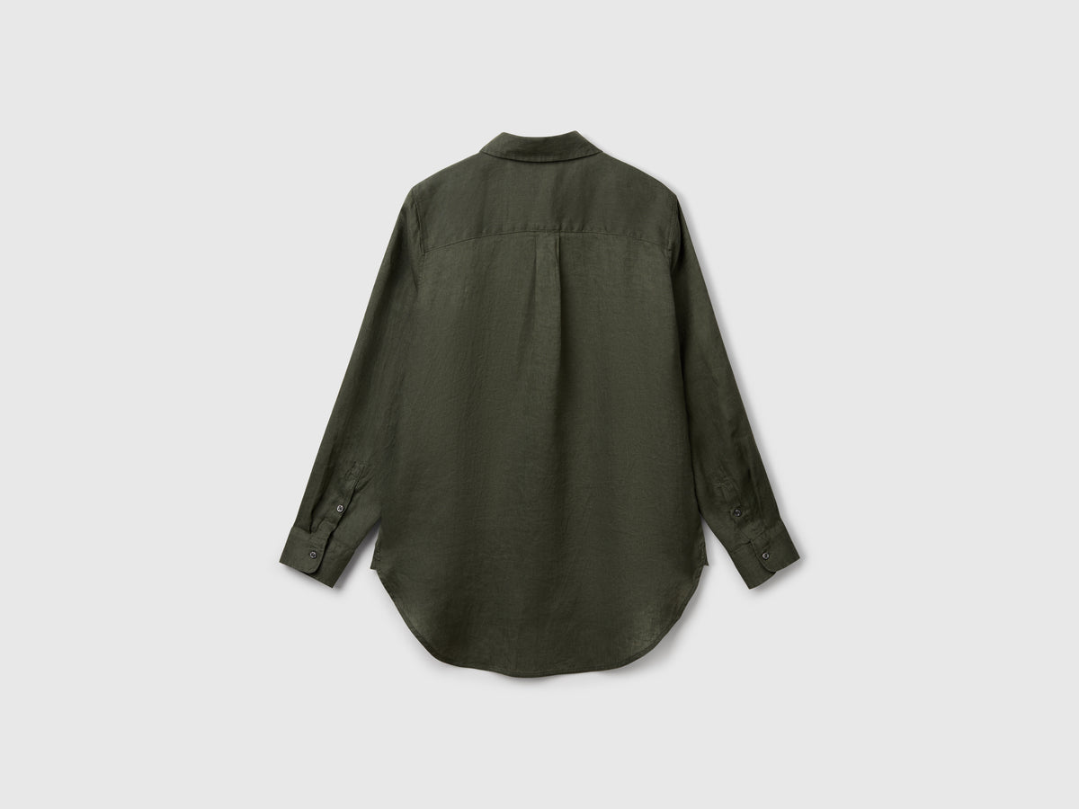 Camicia lunga in puro lino