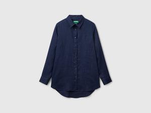 Camicia lunga in puro lino