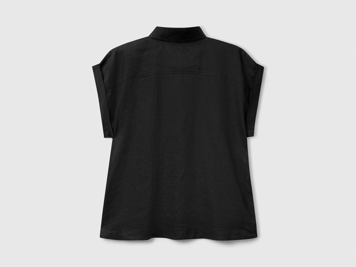 Camicia regular fit in puro lino