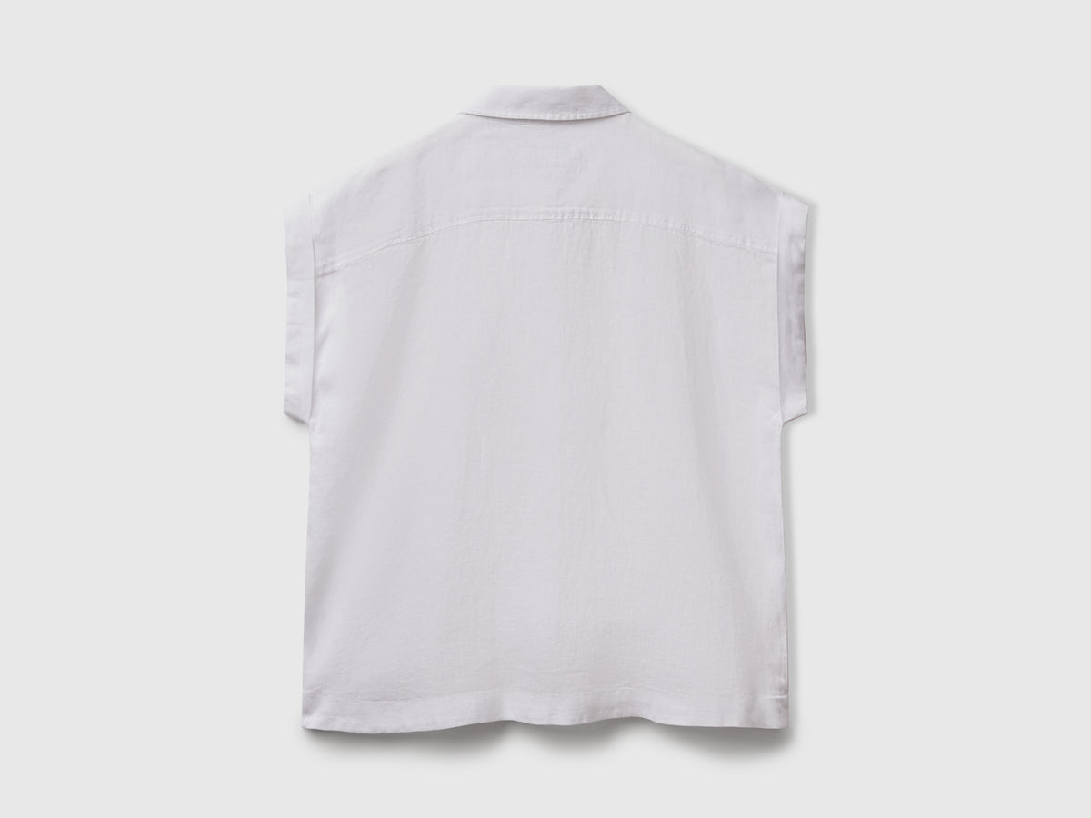 Camicia regular fit in puro lino