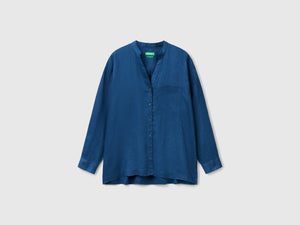 Camicia over in puro lino