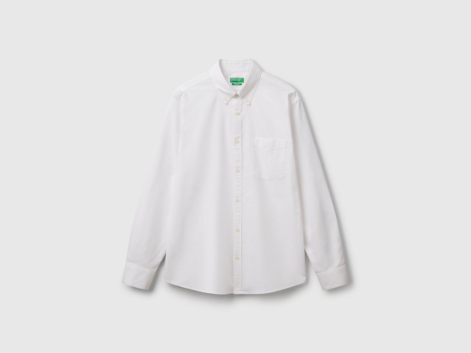 Camicia regular fit button down da uomo bianco | Benetton Outlet