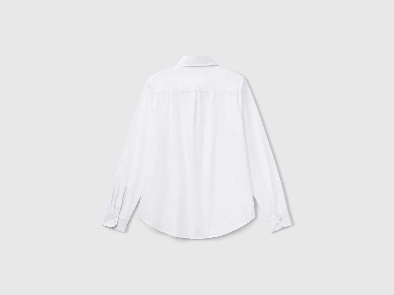 Regular fit cotton shirt da donna bianco 2 | Benetton Outlet