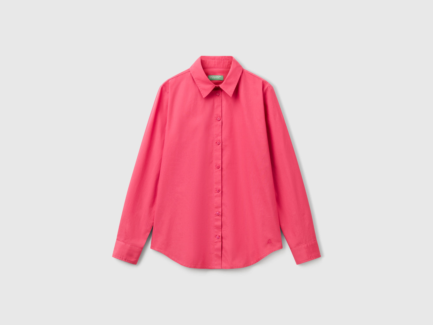 Camisa de algodón de corte regular da donna fragola | Benetton Outlet