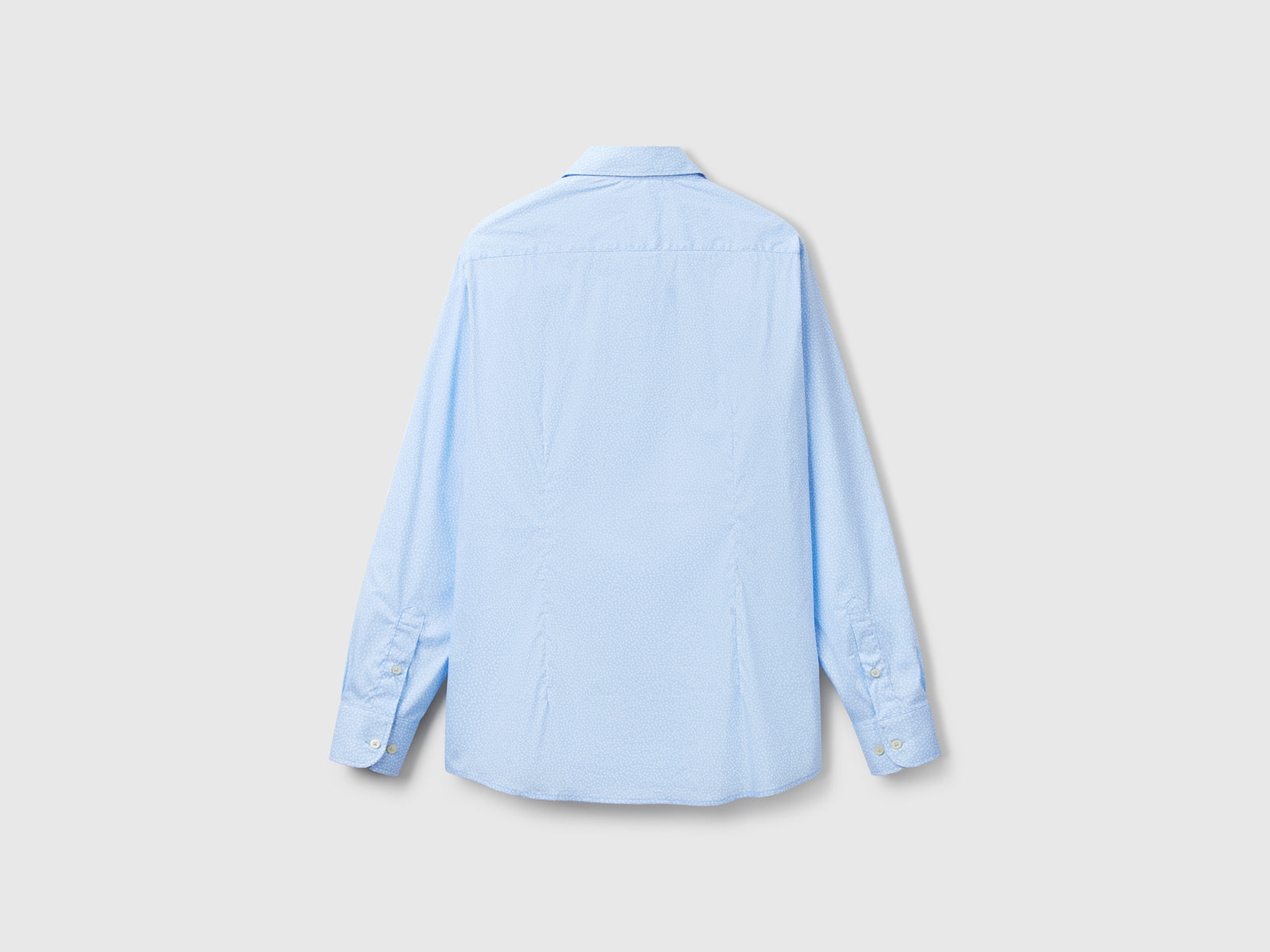 Camicia fantasia slim fit da uomo celeste 2 | Benetton Outlet