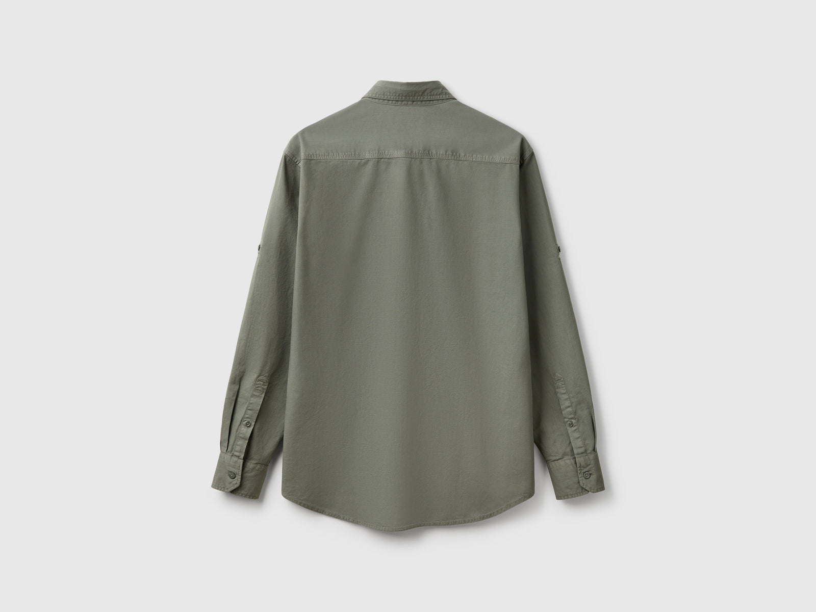 Camicia slim fit button down da uomo verde militare 2 | Benetton Outlet