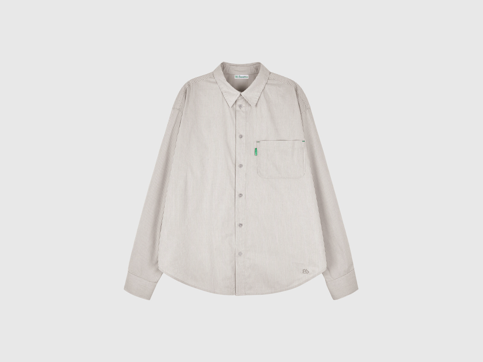 Camicia a righe da donna grigio | Benetton Outlet