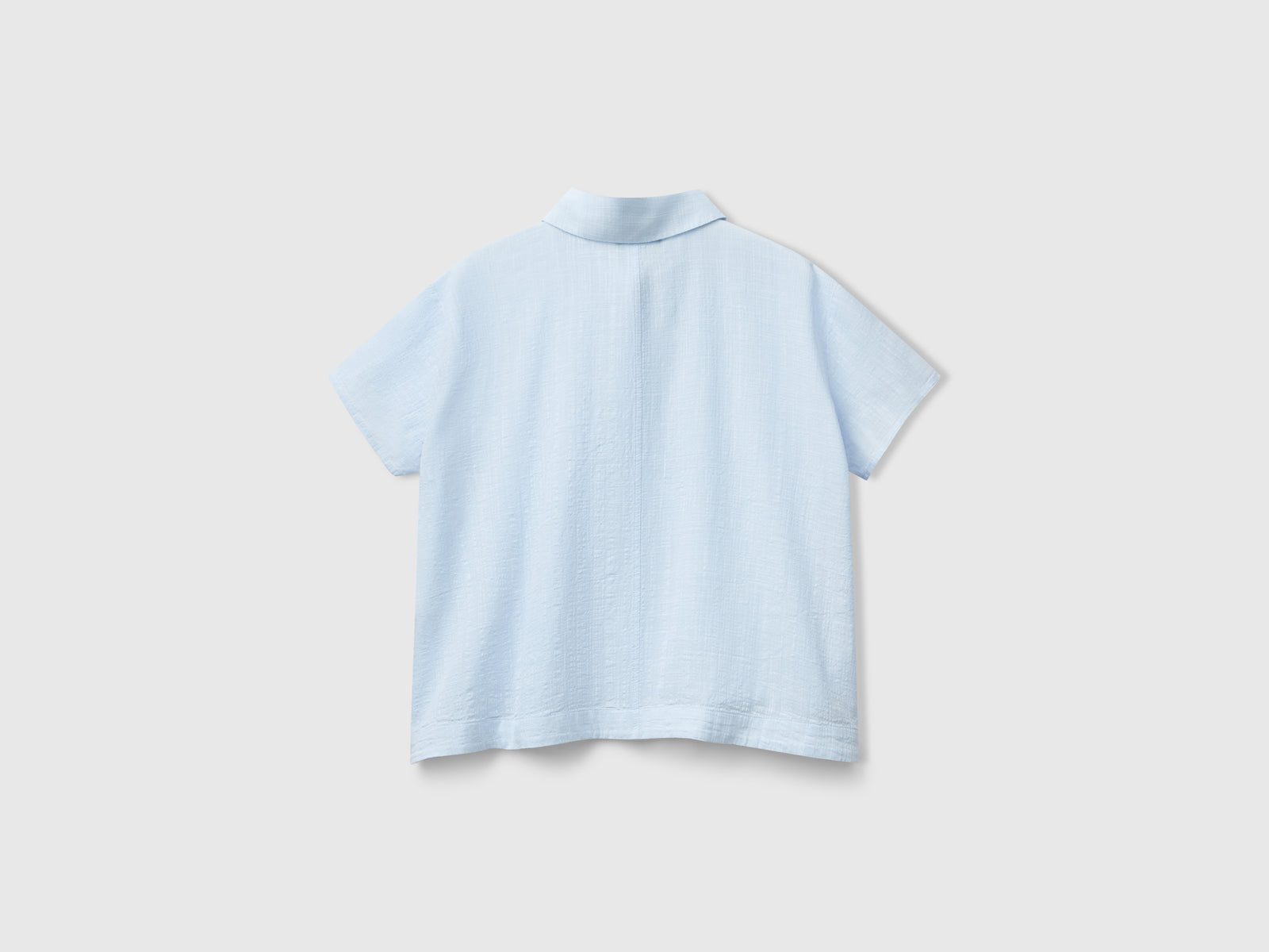 Camicia leggera a manica corta da donna celeste 2 | Benetton Outlet