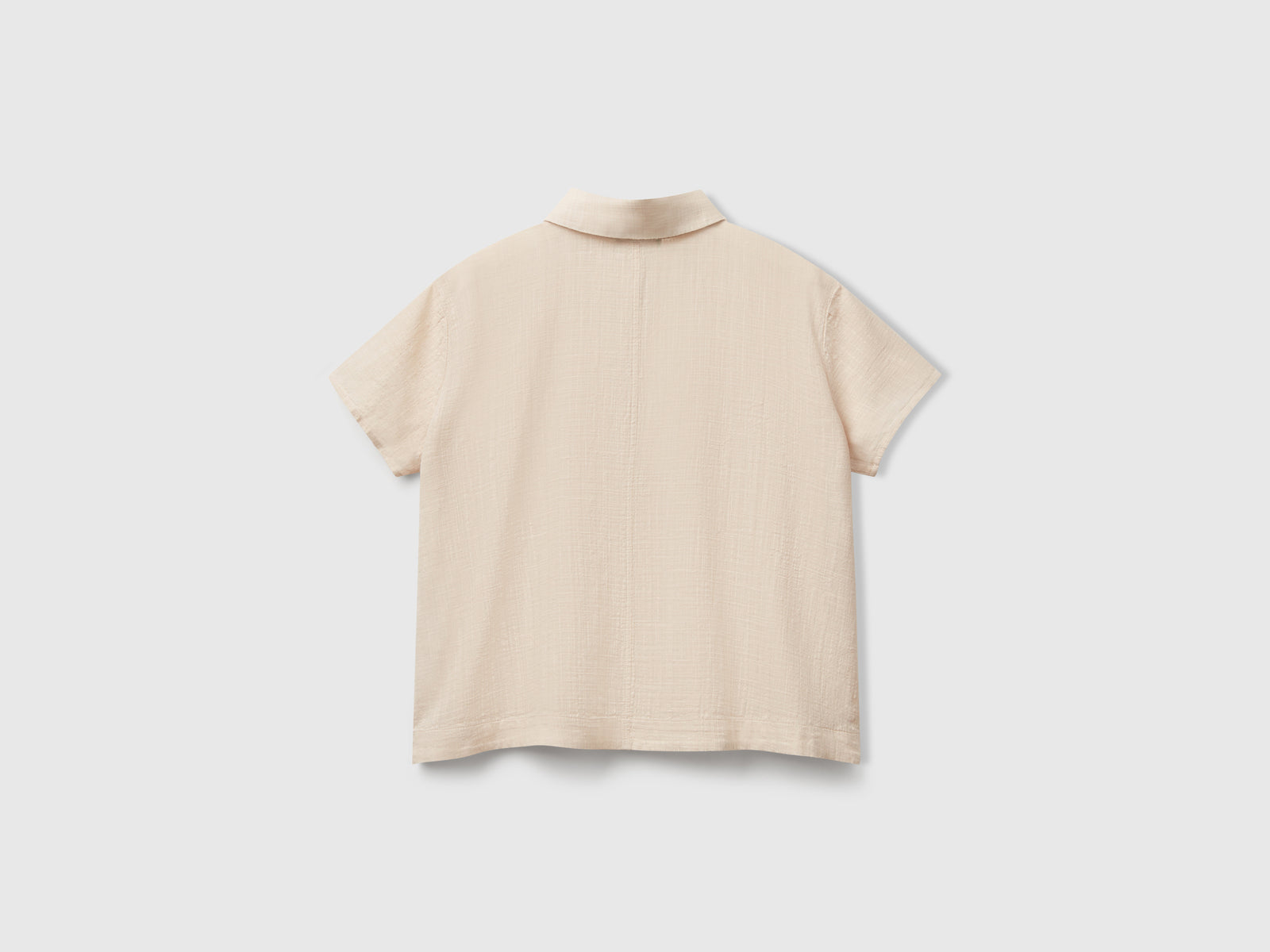 Camicia leggera a manica corta da donna beige 2 | Benetton Outlet