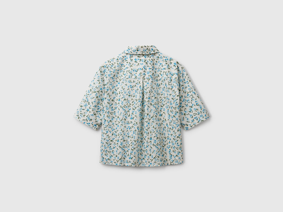 Patterned shirt in lightweight cotton