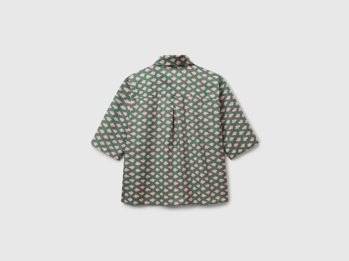 Patterned shirt in lightweight cotton