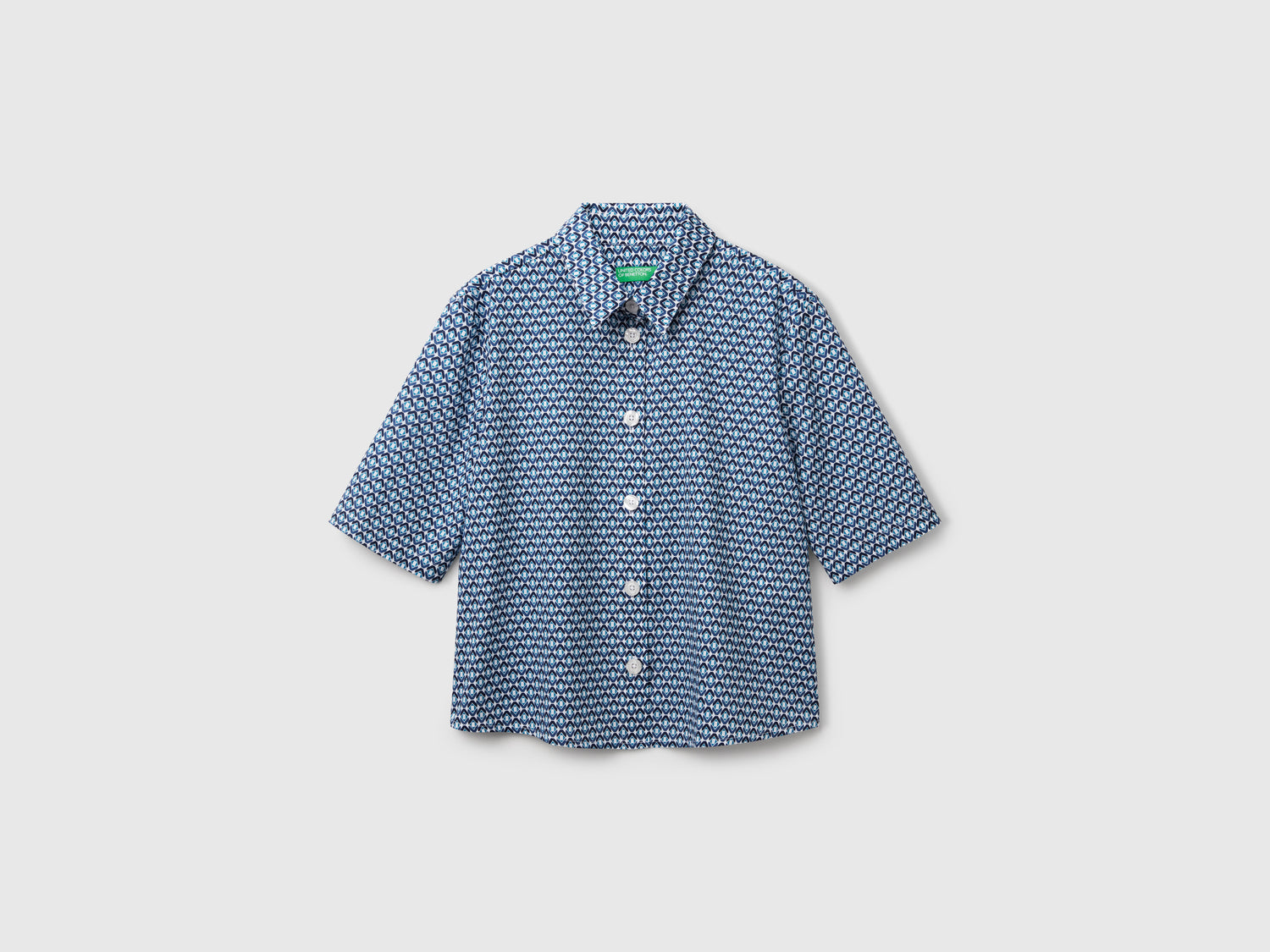 Patterned shirt in lightweight cotton da donna multi-color | Benetton Outlet