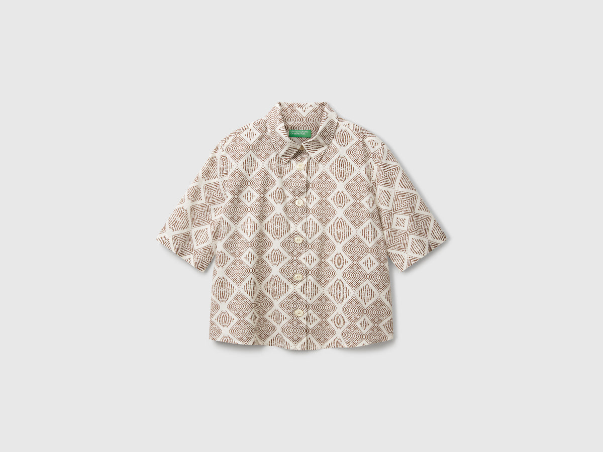 Camicia fantasia in cotone leggero