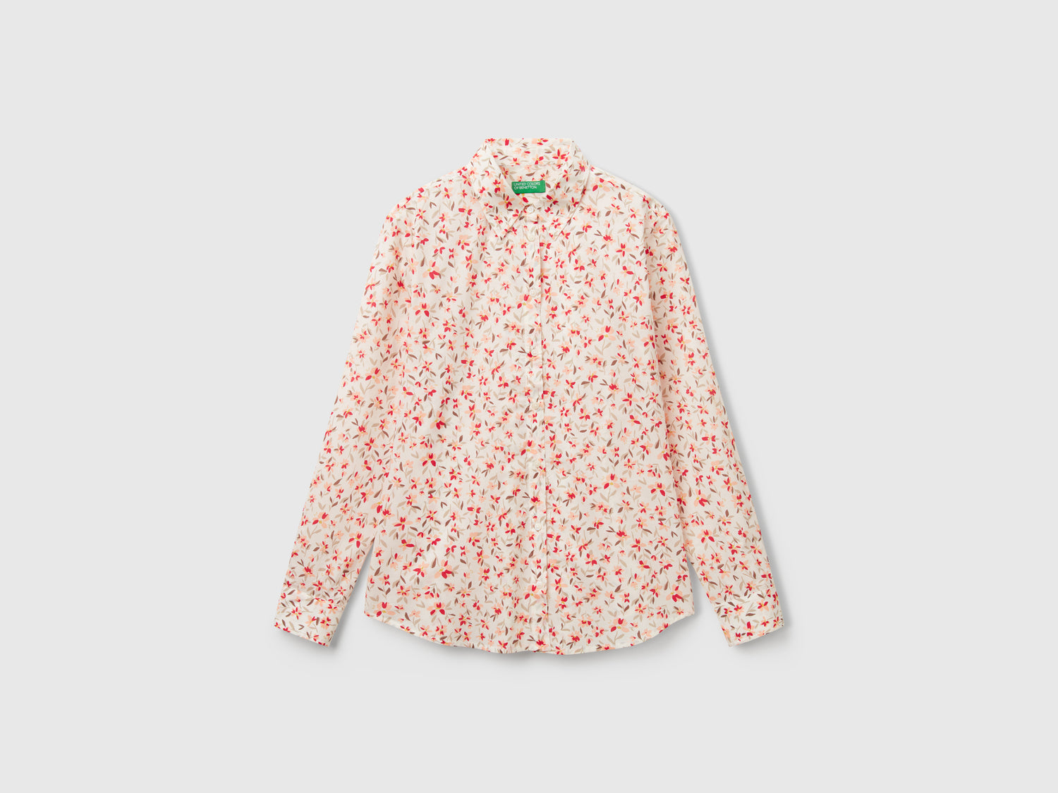 Camicia a fiori da donna rosa | Benetton Outlet