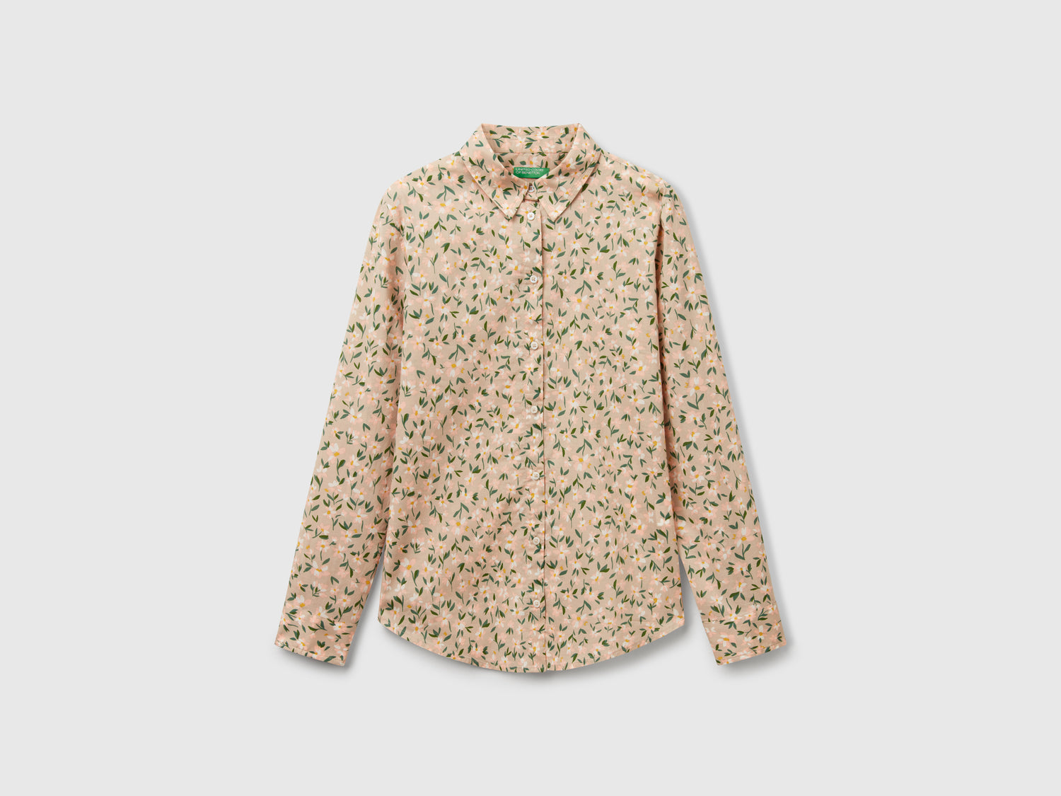 Camicia a fiori da donna verde | Benetton Outlet