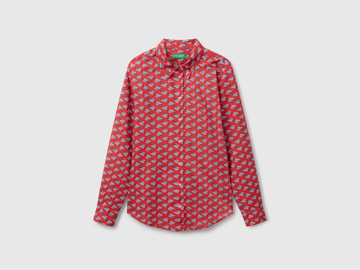 Camicia fantasia da donna bordeaux | Benetton Outlet