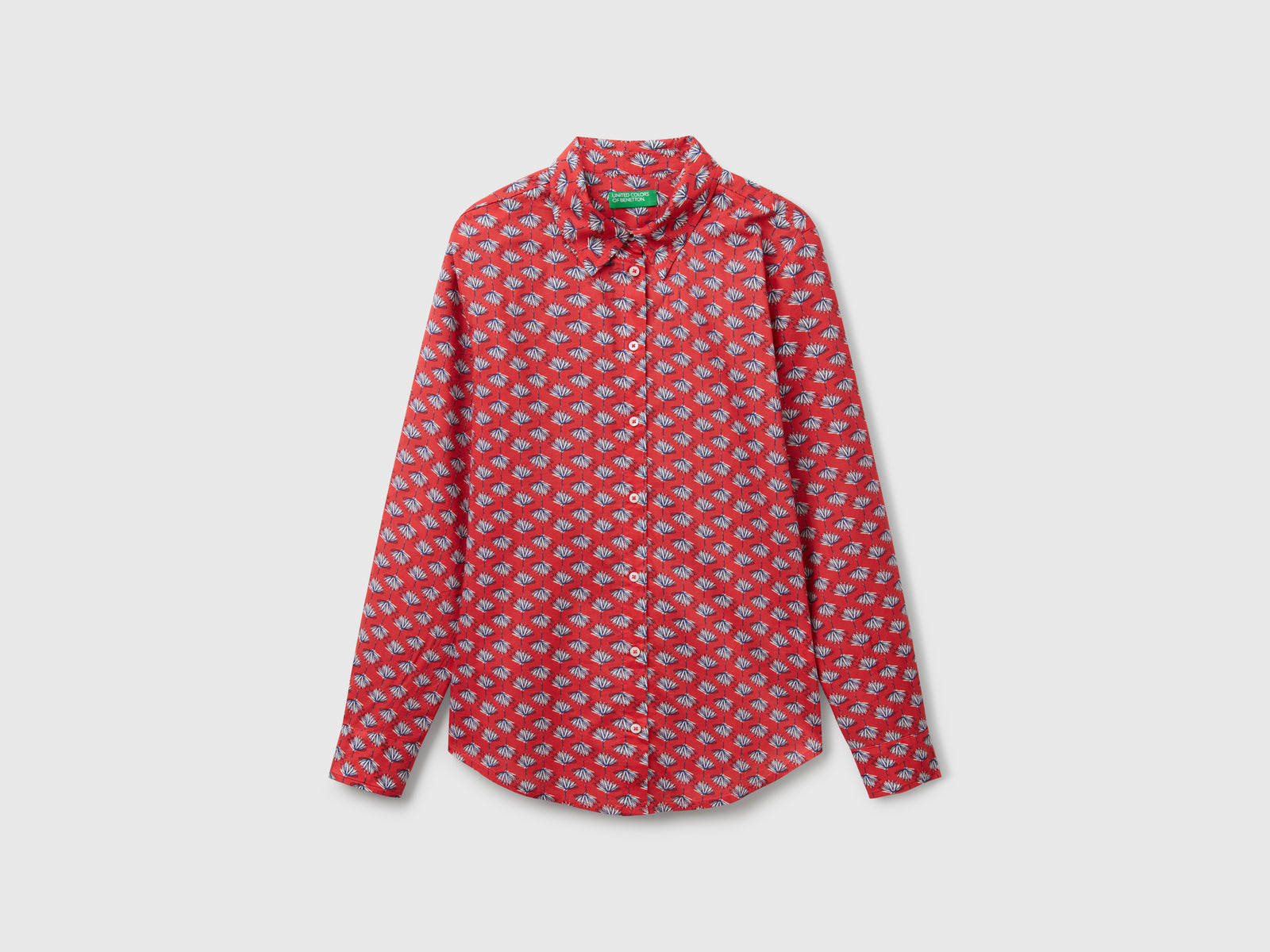 Camicia fantasia da donna bordeaux | Benetton Outlet