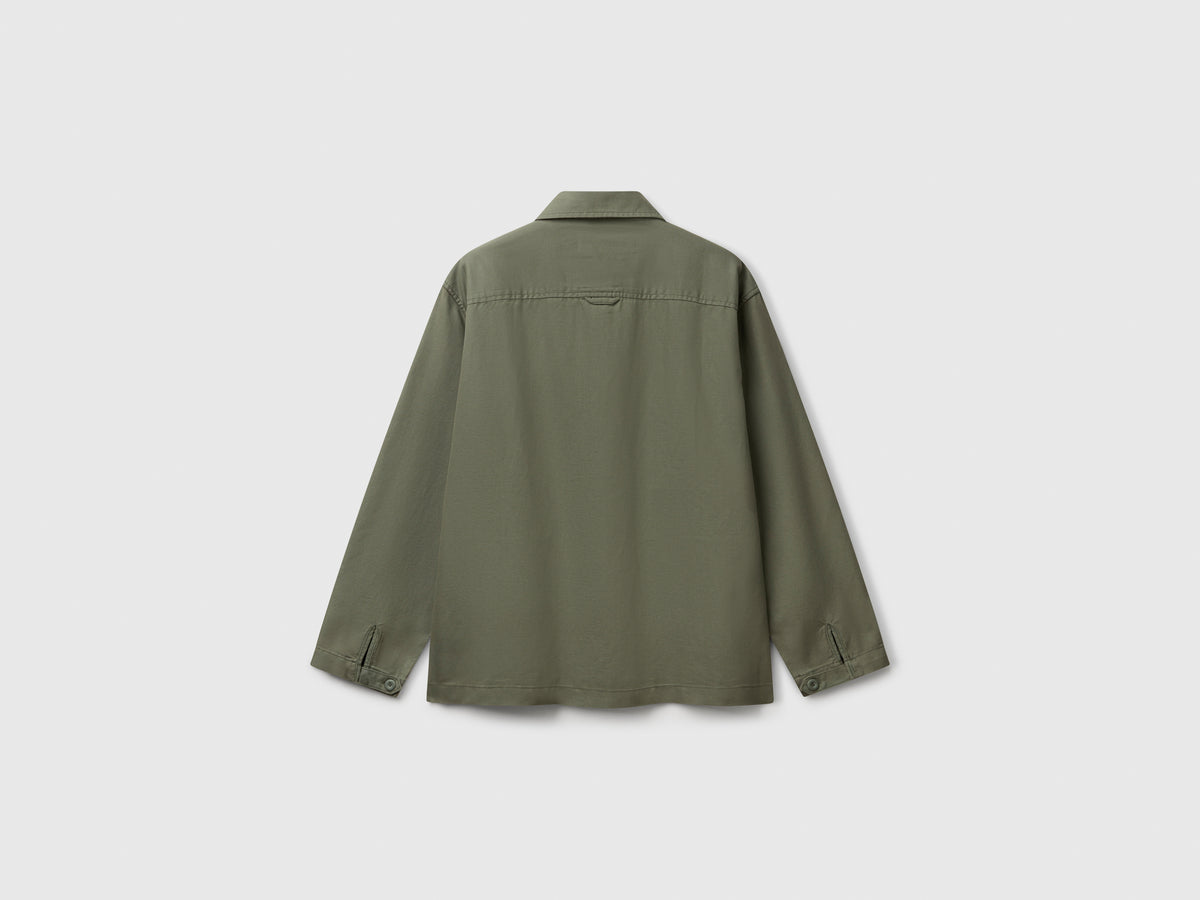 Overshirt in misto lino