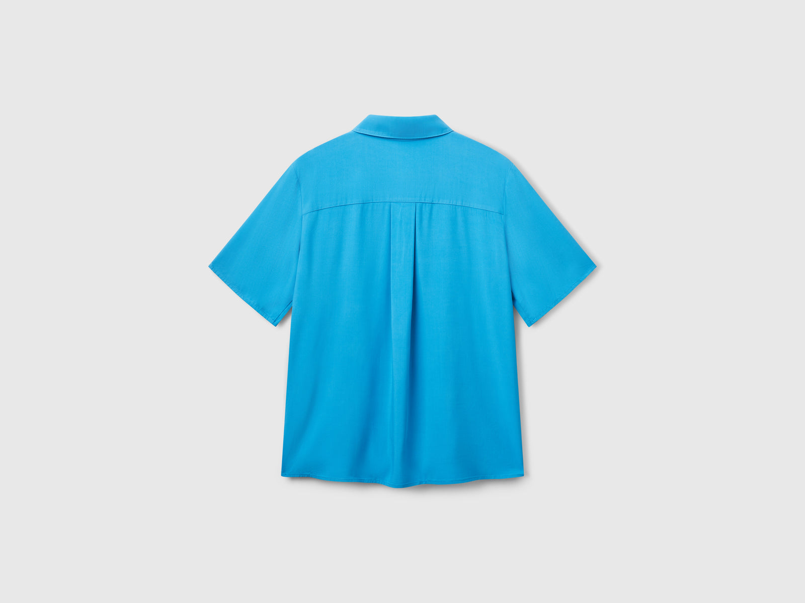 Camicia manica 3/4 in viscosa da donna turchese 2 | Benetton Outlet