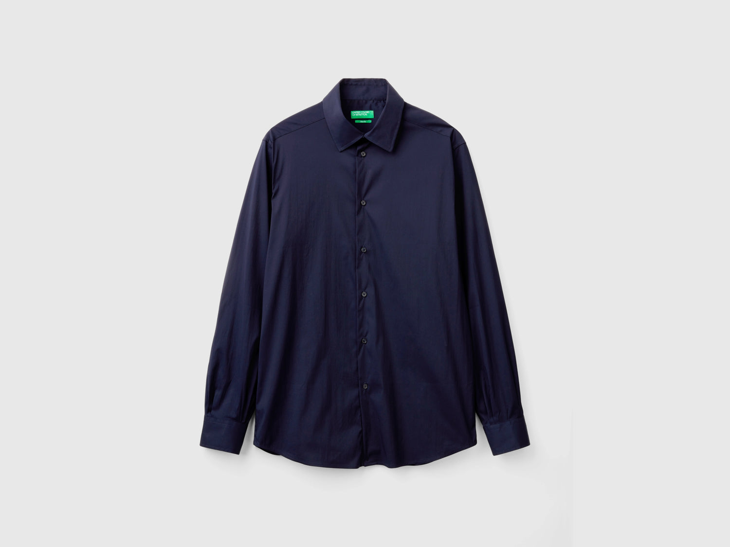 Camicia slim fit da uomo blu scuro | Benetton Outlet