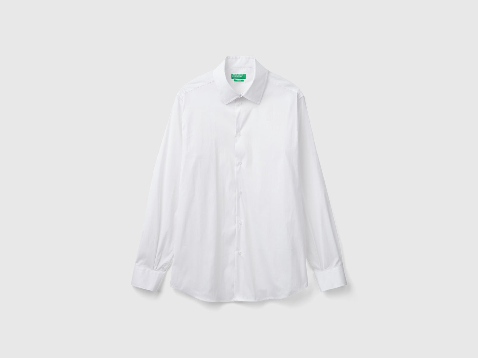 Camicia slim fit da uomo bianco | Benetton Outlet