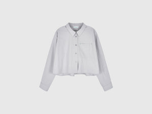 Camicia cropped a righe