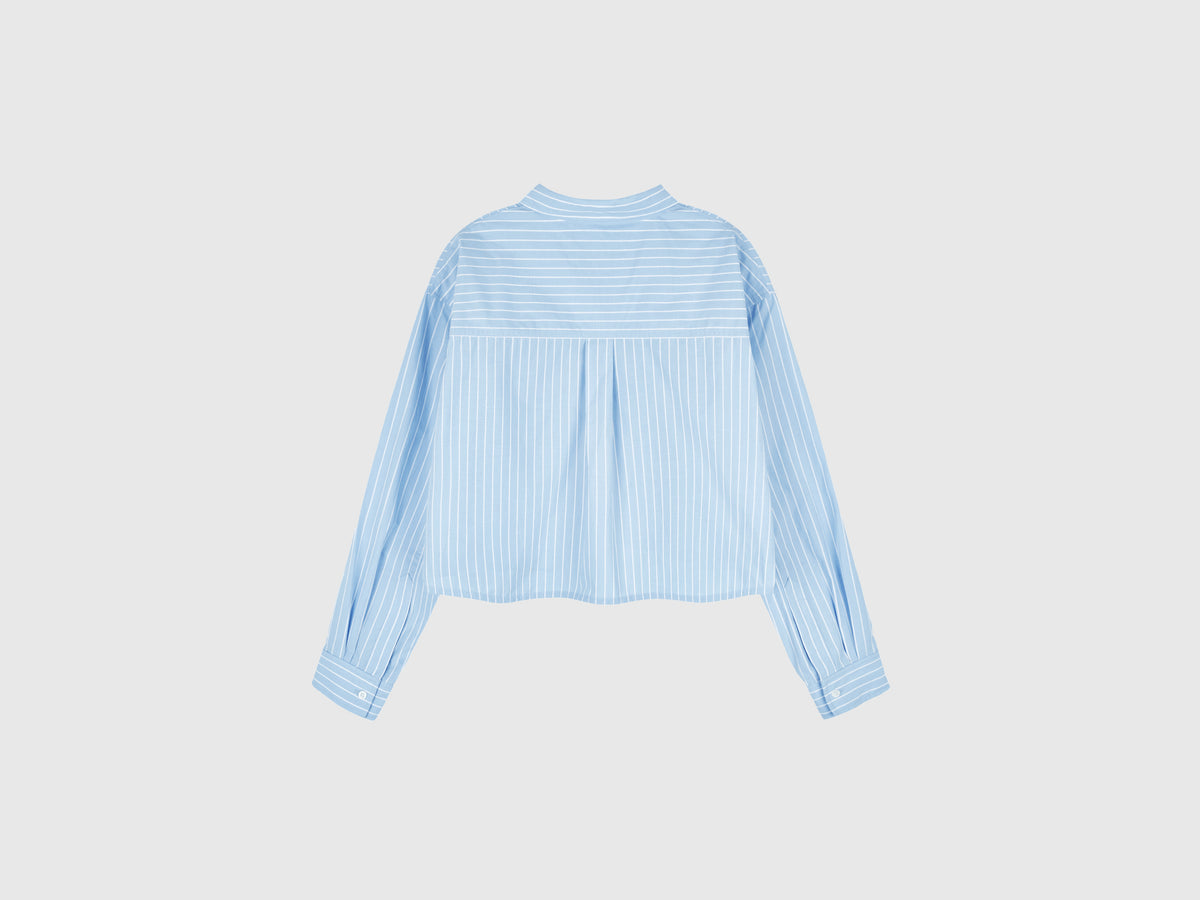 Camicia cropped in puro cotone