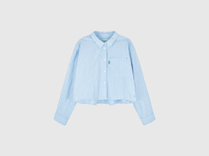 Camicia cropped in puro cotone