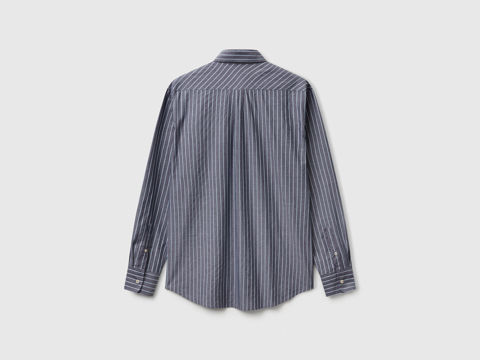 Camicia a righe regular fit da uomo blu 2 | Benetton Outlet