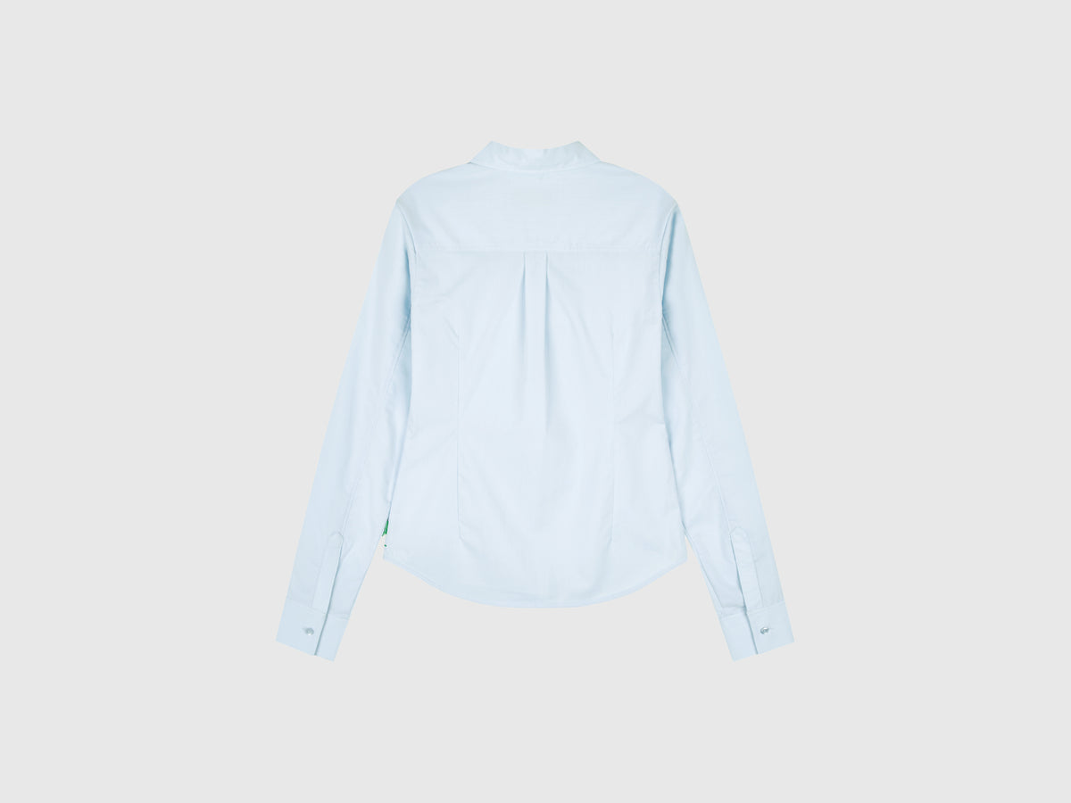 Camicia sciancrata in misto viscosa