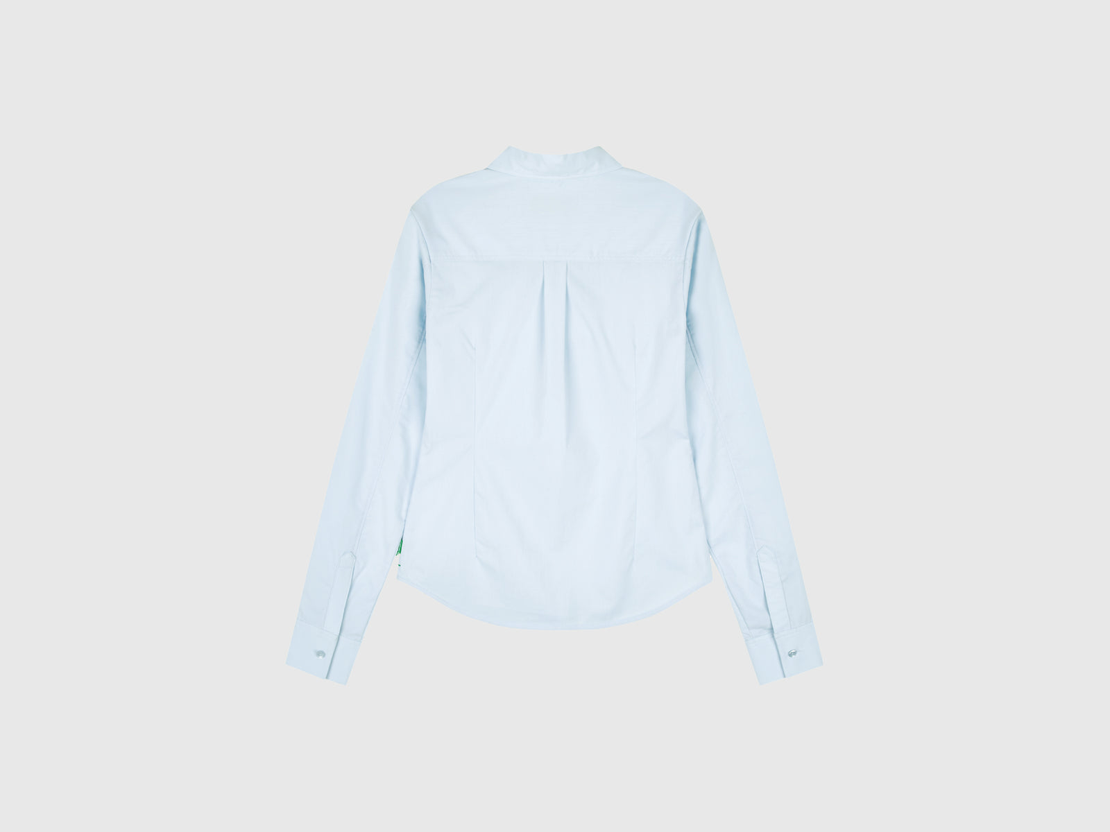 Camicia sciancrata in misto viscosa da donna celeste 2 | Benetton Outlet