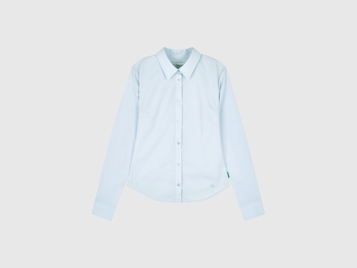 Camicia sciancrata in misto viscosa