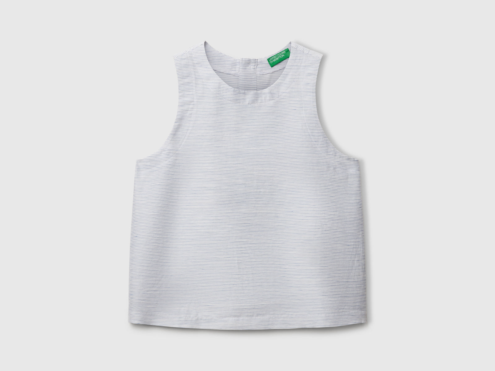 Blusa a righe in misto lino da donna avio | Benetton Outlet