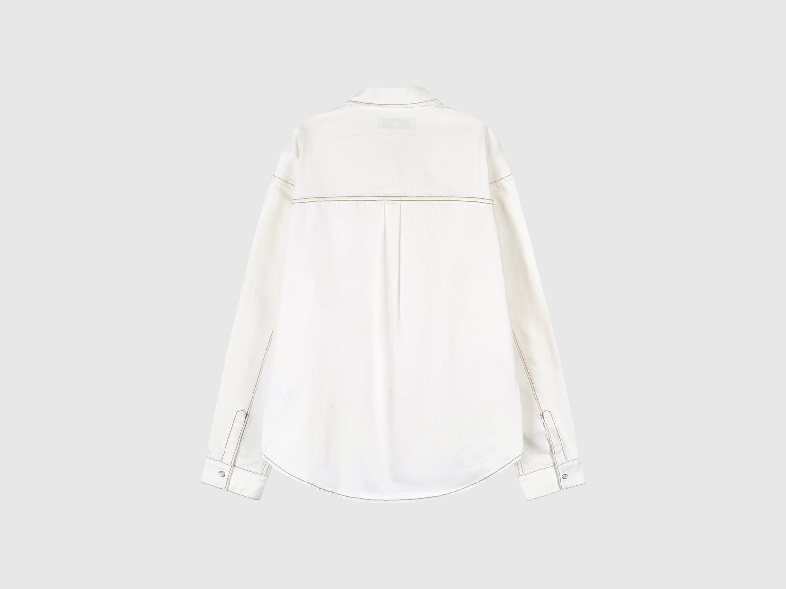 Camicia di jeans da donna bianco panna 2 | Benetton Outlet