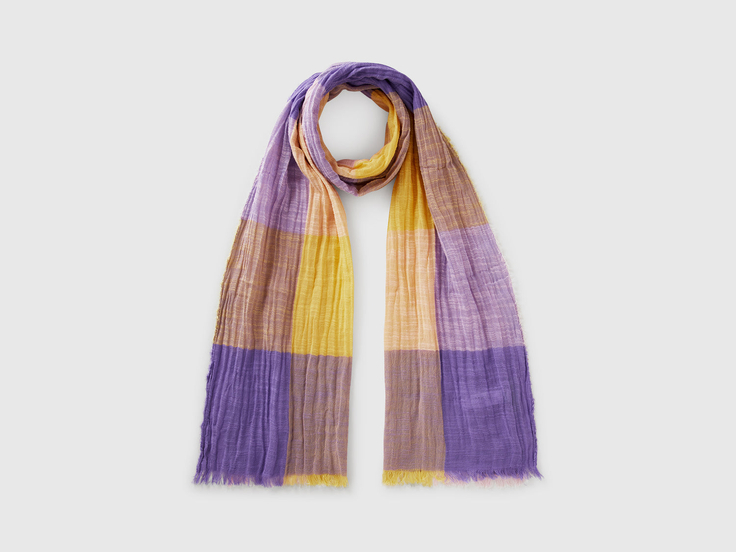 Sciarpa leggera a quadri da donna multi-color | Benetton Outlet