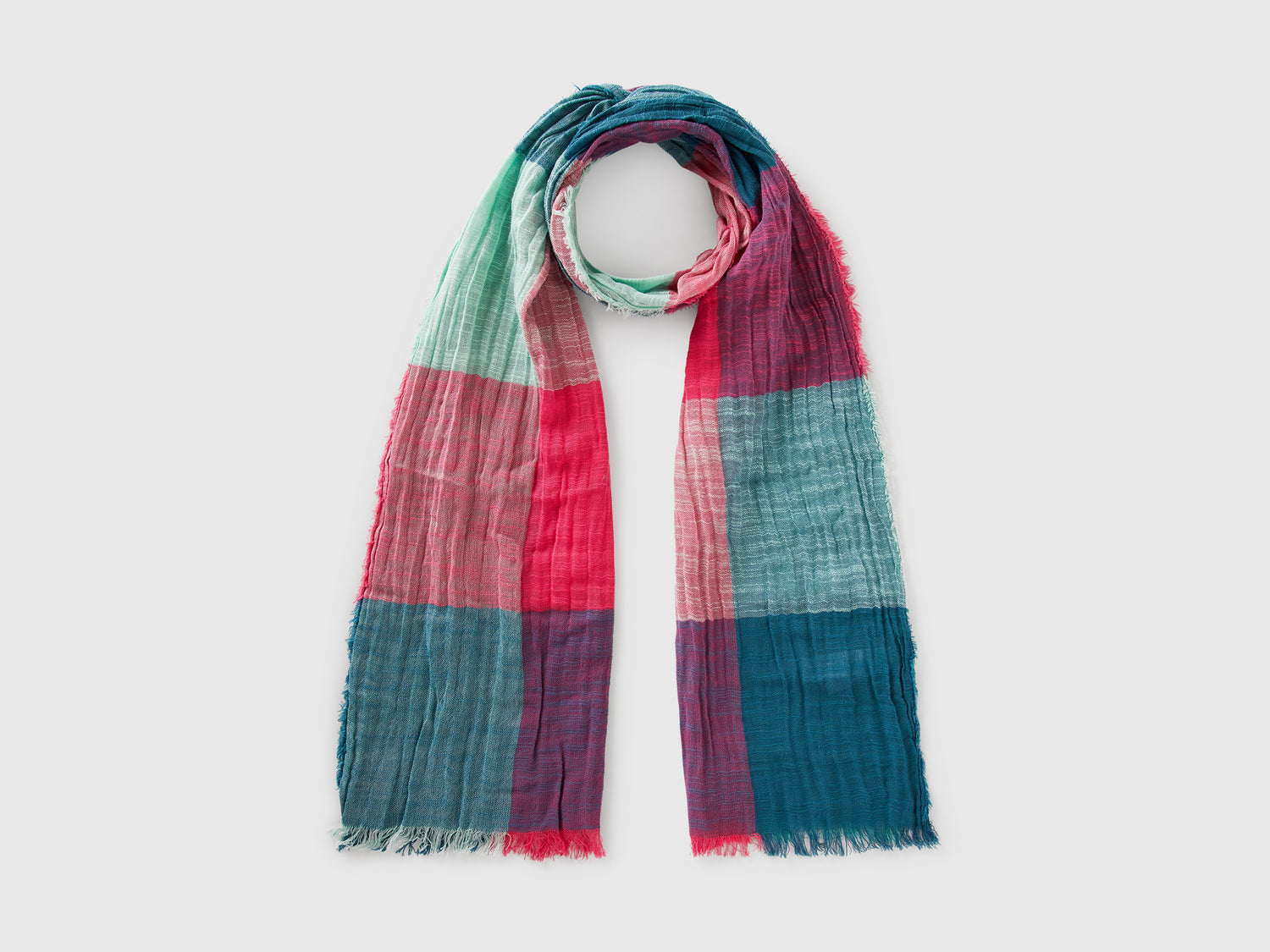 Sciarpa leggera a quadri da donna multi-color | Benetton Outlet