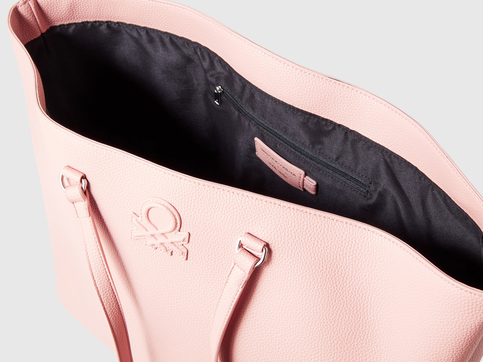 Tote Bag in tessuto spalmato da donna rosa 3 | Benetton Outlet
