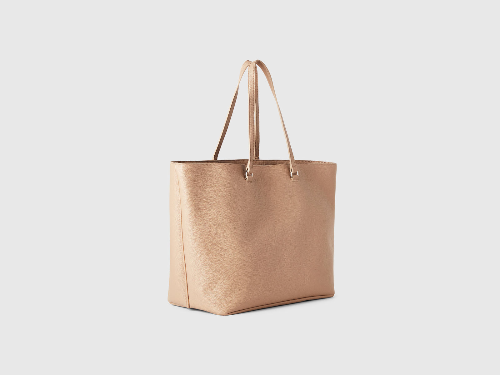 Tote Bag in tessuto spalmato da donna beige 2 | Benetton Outlet